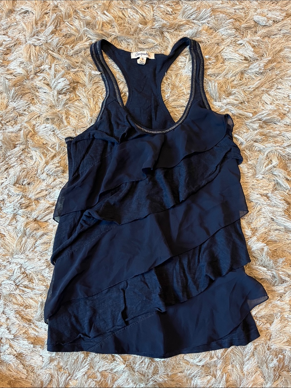 Small Aeropostal Navy Blue Tank Top